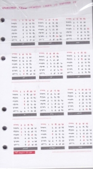 کاغذ کلاسور 100 برگ 6 حلقه No: 117 - 100