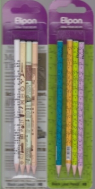 مداد مشکی گرد فانتزی بلیستر 4 عددی الیپون