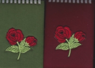 دفتر پارچه ای فنری مستطیل کوچک (گل) امین