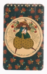 دفتر یادداشت سیمی 80 برگ 1/8 جلد مقوایی کد 380