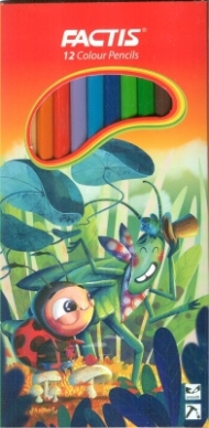 مداد رنگی 12 رنگ مقوایی Cod: F07112212 - فکتیس (FACTIS)
