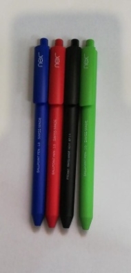 خودکار فشاری آبی بدنه تمام رنگ نکست - NEX BLUE BALL POINT PEN 1.0