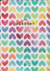 پلنر سه ماهه قلب رنگی آبرنگ 149004