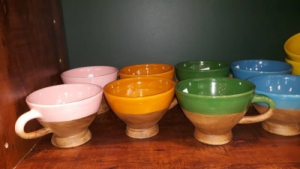 چای خوری سفالی مینا
