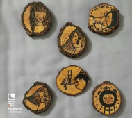 دیوارکوب چوبی بزرگ بامهر