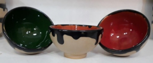 کاسه ترشی خوری سفالی رنگی