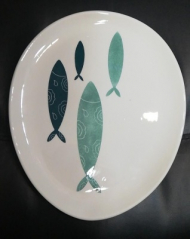 پیش دستی ماهی کشیده سبز آبی