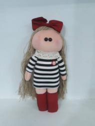 عروسک موکنف لباس راه راه