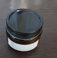 شمع شیشه ای قهوه ای درب فلزی 7 سانت