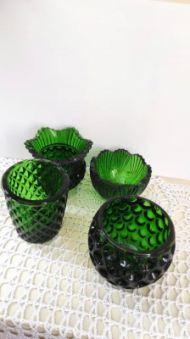 جاشمعی شیشه ای سبز