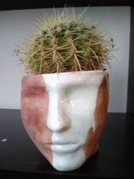 گلدان صورت (با گل)