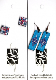 گوشواره چاپی خط خطی