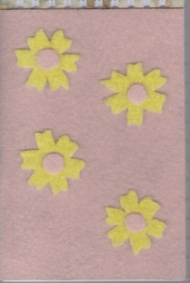 دفترچه نمدی کتابستان طرح چهار شکوفه