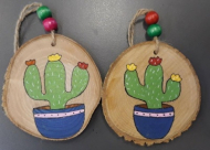 دیوارکوب چوبی طرح کاکتوس