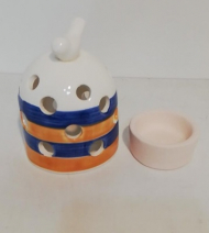 جاشمعی استوانه رومیزی آبی نارنجی