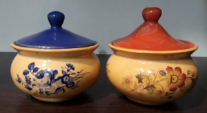 قندان سفالی گل دار