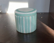 قندان راه راه سبز آبی