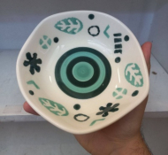 کاسه پاییزی سبز آبی