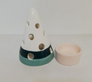 جاشمعی مخروط 2 تکه کوچک سبز آبی