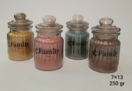 شمع درب دار صدفی 250 گرمی فمیلی کندل