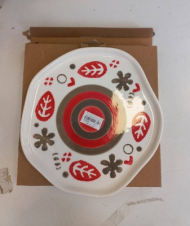 پیش دستی پاییزی طوسی قرمز