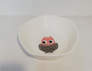 کاسه جغد مهربان صورتی طوسی