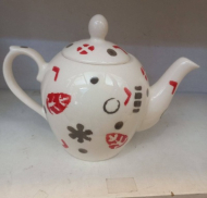 قوری سنتی پاییزی قرمز طوسی 1303