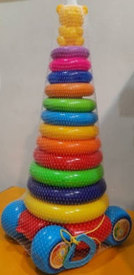 حلقه هوش چرخ دار بزرگ خرسی - HAPPY FROG (سه بعدی رنگی - رده سنی 2 ساله به بالا)