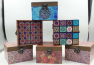 جعبه چوبی 12×12 دور چاپ