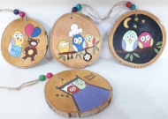 دیوارکوب چوبی طرح جغد