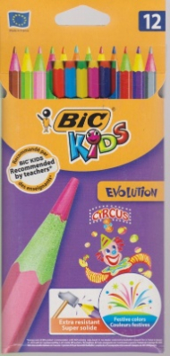 مداد رنگی اکو ایولوشن سیرکی 12 رنگ