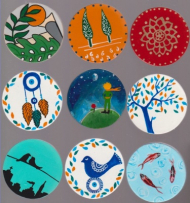 مگنت نقاشی سفالی