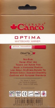 ماژیک وایت تخت قرمز کنکو اوپتیما - Optima whiteboard Marker Chisel Tip