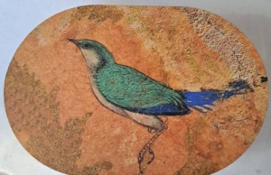 جعبه چوبی بیضی1 (بزرگ) BO1