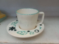 فنجان چایخوری بزرگ پاییزی سبز آبی 1923