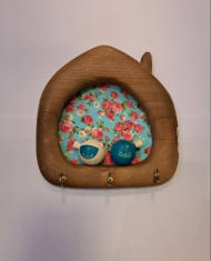 قاب جاکلیدی یک تکه پشت پارچه جفتی کوچک سه کاج b12