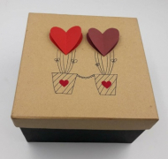 جعبه مربع 17*17 قلب زیوا باکس