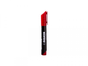 ماژیک معمولی نوک تخت قرمز کورس - KORES K MARKER NO: 20957