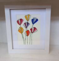 تابلو آبرنگ 18×20 طرح گل