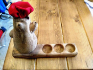 جا ادویه با سه شیشه خرس قهوه ای سرآشپز با ملاقه h6