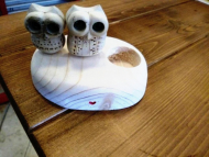 گلدان قلبی جفتی کوچک جغد e12