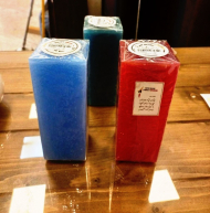 شمع مکعب اسانس دار ارتفاع15 قطر6