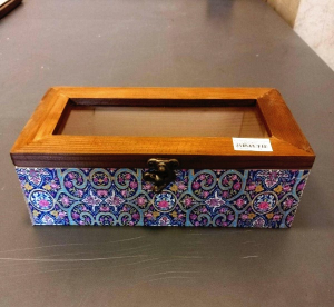 جعبه در شیشه ای 25×15 چوبی